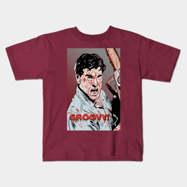 Ash - Evil Dead Kids T-Shirt by Black Snow Comics